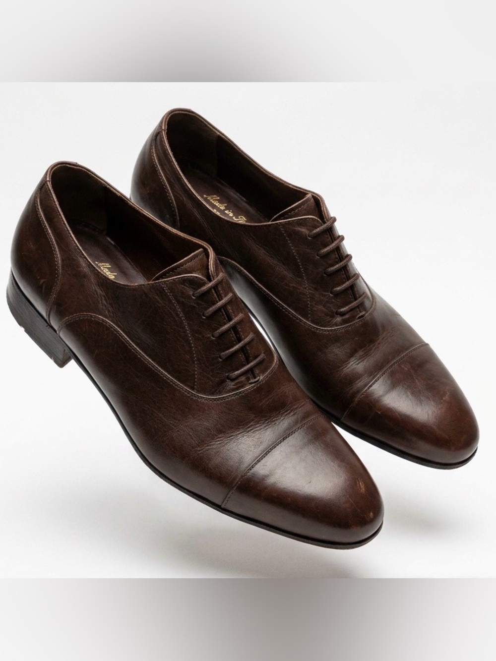 Aldo Men’s Brown Leather Dress Shoes Lace-Up Oxford Style Casual Formal